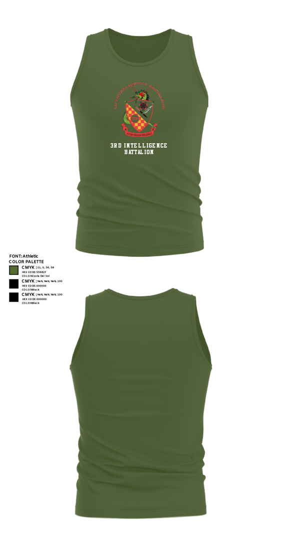 Tank Top, 3rd Intelligence Battalion, Marines, Teamtime, Team time, sublimation, custom sports apparel, team uniforms, spirit wear, spiritwear, sports uniforms, custom shirts, team store, custom team store, fundraiser sports, apparel fundraiser