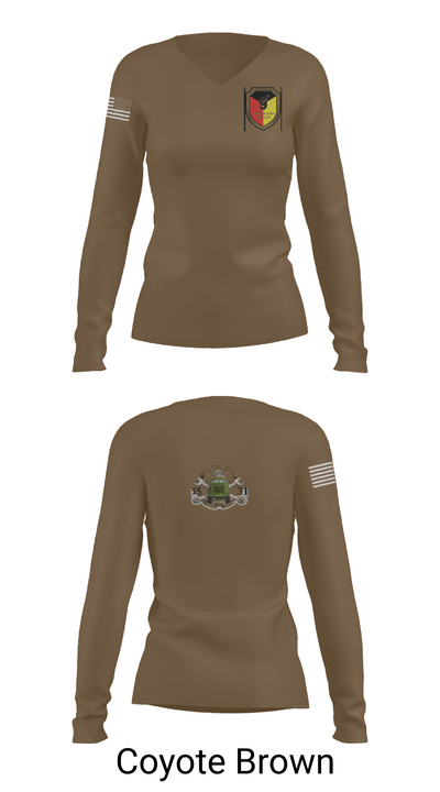 9th Comm Service company 88104614 Women's Long Sleeve V-neck Shirt - 17