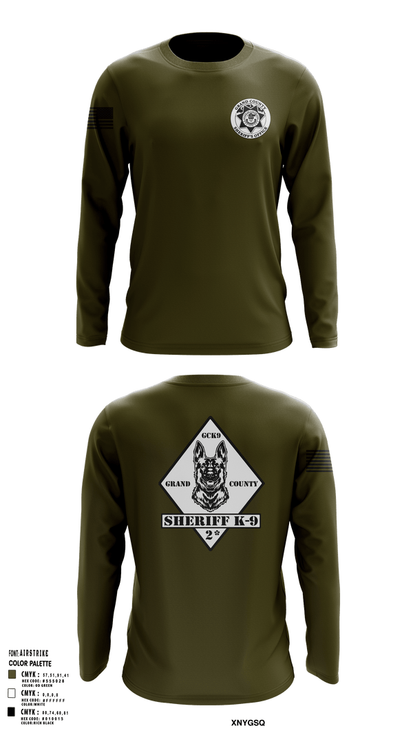 Long Sleeve Performance Shirt, GCSO K9, , Teamtime, Team time, sublimation, custom sports apparel, team uniforms, spirit wear, spiritwear, sports uniforms, custom shirts, team store, custom team store, fundraiser sports, apparel fundraiser