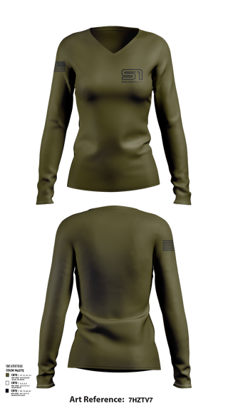 Womens Long Sleeve Vneck Shirt, VMFA-242, Marines, Teamtime, Team time, sublimation, custom sports apparel, team uniforms, spirit wear, spiritwear, sports uniforms, custom shirts, team store, custom team store, fundraiser sports, apparel fundraiser