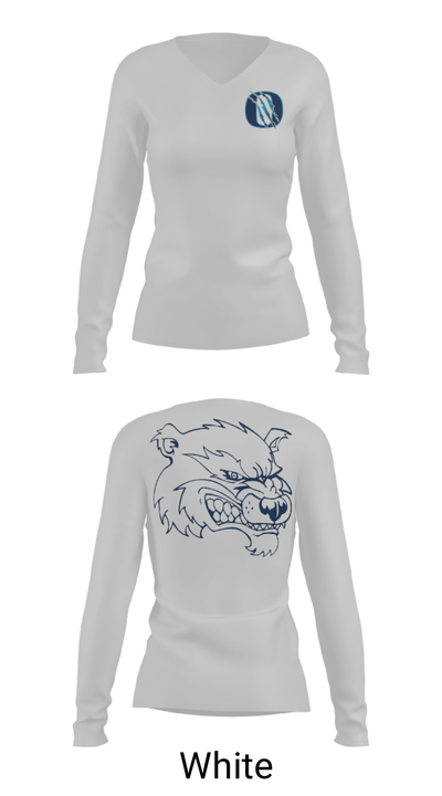 Oxford Pop Warner Football And Cheer 96398597 Women's Long Sleeve V-neck Shirt - 16