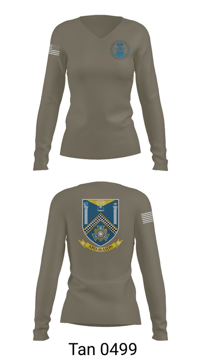 718 CES 21682308 Women's Long Sleeve V-neck Shirt - 77