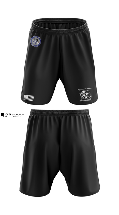 Broward Fraternal Order of Police 91005967 Athletic Shorts With Pockets - 3