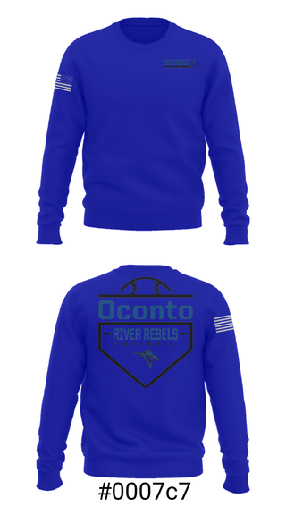 Crew Neck Sweatshirt, Oconto, Softball, Teamtime, Team time, sublimation, custom sports apparel, team uniforms, spirit wear, spiritwear, sports uniforms, custom shirts, team store, custom team store, fundraiser sports, apparel fundraiser