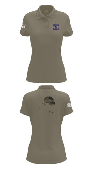 Womens Short Sleeve Performance Polo, 173rd Airborne Division, Army, Teamtime, Team time, sublimation, custom sports apparel, team uniforms, spirit wear, spiritwear, sports uniforms, custom shirts, team store, custom team store, fundraiser sports, apparel fundraiser
