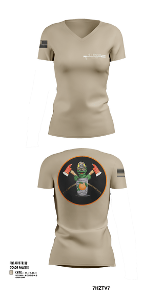 Womens Short Sleeve Vneck Shirt, 91 Bravo, Fire Department, Teamtime, Team time, sublimation, custom sports apparel, team uniforms, spirit wear, spiritwear, sports uniforms, custom shirts, team store, custom team store, fundraiser sports, apparel fundraiser