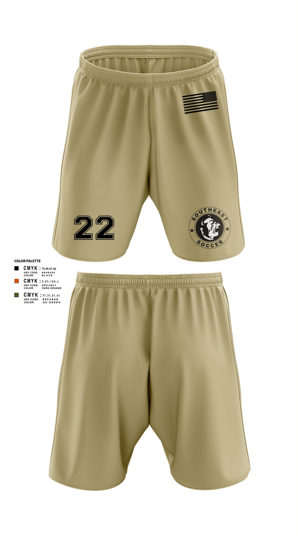 Athletic Shorts With Pockets, Southeast, Men's Soccer, Teamtime, Team time, sublimation, custom sports apparel, team uniforms, spirit wear, spiritwear, sports uniforms, custom shirts, team store, custom team store, fundraiser sports, apparel fundraiser