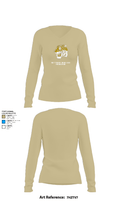 Fort Towson Junior High School Cheer 44003548 Women's Long Sleeve V-neck Shirt - 37