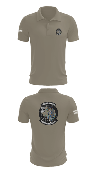 Short Sleeve Performance Polo, 90th ASB B co 4Th Platoon, Army, Teamtime, Team time, sublimation, custom sports apparel, team uniforms, spirit wear, spiritwear, sports uniforms, custom shirts, team store, custom team store, fundraiser sports, apparel fundraiser