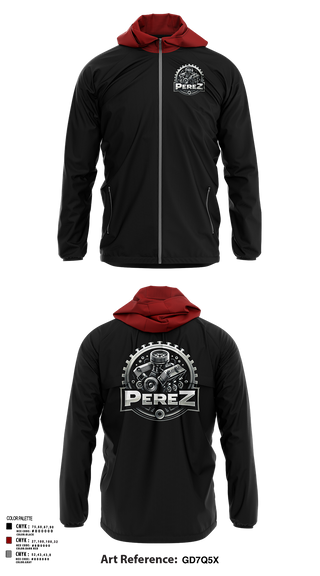 Windbreaker, PÉREZ MOTORS, , Teamtime, Team time, sublimation, custom sports apparel, team uniforms, spirit wear, spiritwear, sports uniforms, custom shirts, team store, custom team store, fundraiser sports, apparel fundraiser