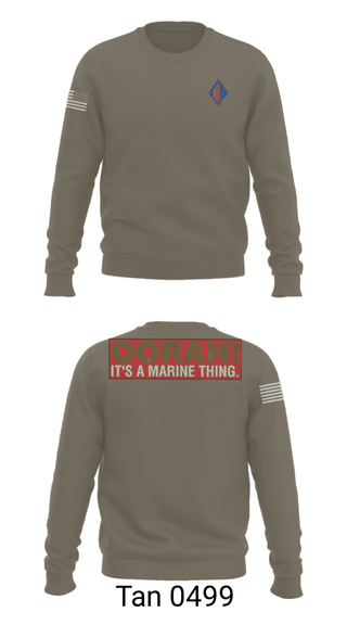 Crew Neck Sweatshirt, 1st Marine Regiment, Marines, Teamtime, Team time, sublimation, custom sports apparel, team uniforms, spirit wear, spiritwear, sports uniforms, custom shirts, team store, custom team store, fundraiser sports, apparel fundraiser