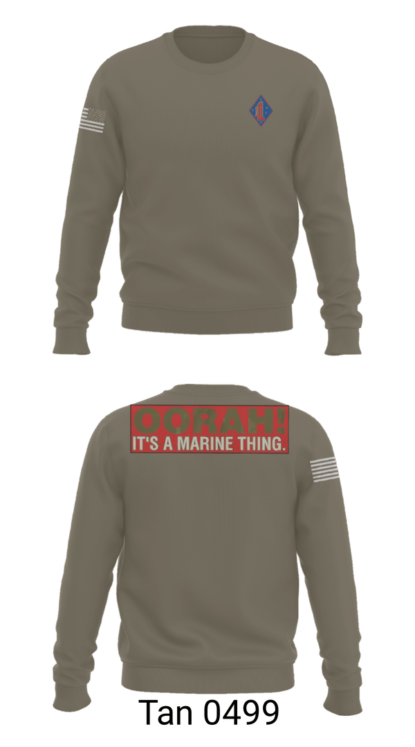 Crew Neck Sweatshirt, 1st Marine Regiment, Marines, Teamtime, Team time, sublimation, custom sports apparel, team uniforms, spirit wear, spiritwear, sports uniforms, custom shirts, team store, custom team store, fundraiser sports, apparel fundraiser