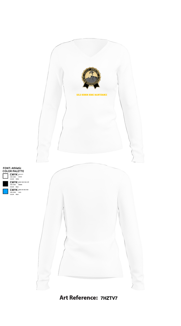 Womens Long Sleeve Vneck Shirt, Gold Ribbon Home Maintenance, , Teamtime, Team time, sublimation, custom sports apparel, team uniforms, spirit wear, spiritwear, sports uniforms, custom shirts, team store, custom team store, fundraiser sports, apparel fundraiser