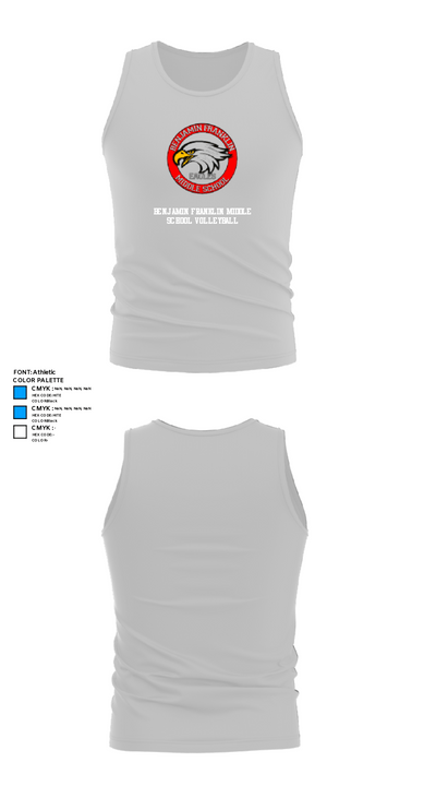 Benjamin Franklin Middle School Volleyball 68376339 Tank Top - 13