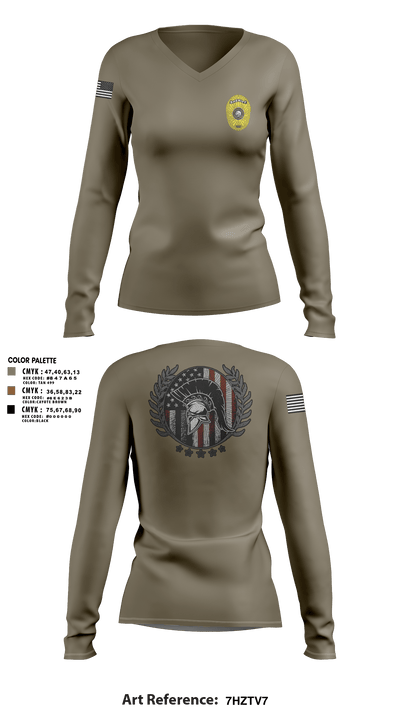 Charlie Squad 41668250 Women's Long Sleeve V-neck Shirt - 1