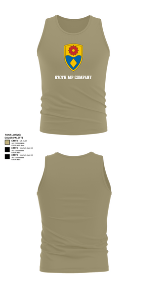 Tank Top, 870th mp company, Army, Teamtime, Team time, sublimation, custom sports apparel, team uniforms, spirit wear, spiritwear, sports uniforms, custom shirts, team store, custom team store, fundraiser sports, apparel fundraiser