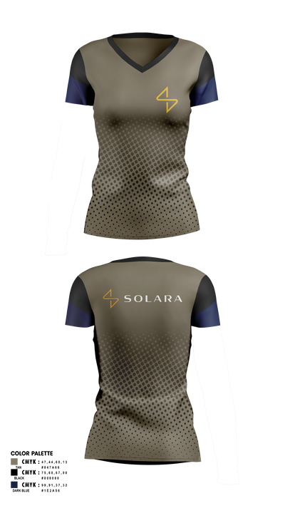 Solara 21146870 Women's Short Sleeve V-neck Shirt - 2