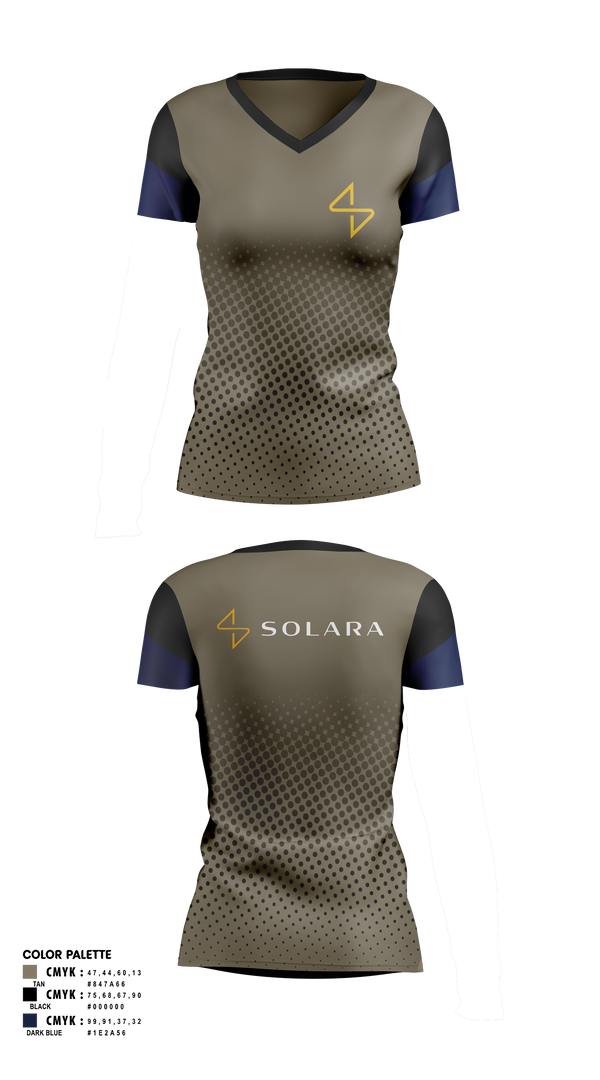 Womens Short Sleeve Vneck Shirt, Solara, , Teamtime, Team time, sublimation, custom sports apparel, team uniforms, spirit wear, spiritwear, sports uniforms, custom shirts, team store, custom team store, fundraiser sports, apparel fundraiser