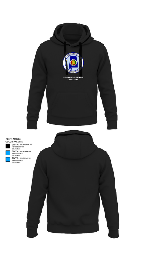 Hoodie, Alabama Department of Corrections, Police, Teamtime, Team time, sublimation, custom sports apparel, team uniforms, spirit wear, spiritwear, sports uniforms, custom shirts, team store, custom team store, fundraiser sports, apparel fundraiser