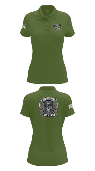 Womens Short Sleeve Performance Polo, Baker 3-509th 3rd Plt 1st squad, Army, Teamtime, Team time, sublimation, custom sports apparel, team uniforms, spirit wear, spiritwear, sports uniforms, custom shirts, team store, custom team store, fundraiser sports, apparel fundraiser