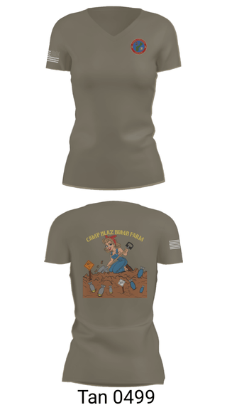 Women's Short Sleeve Vneck Shirt, MCB Camp Blaz Ordnance, Marines, Teamtime, Team time, sublimation, custom sports apparel, team uniforms, spirit wear, spiritwear, sports uniforms, custom shirts, team store, custom team store, fundraiser sports, apparel fundraiser