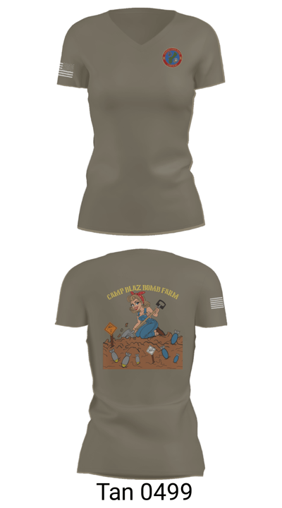 MCB Camp Blaz Ordnance 73476063 Women's Short Sleeve V-neck Shirt - 68