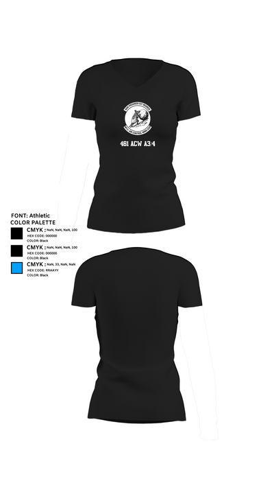 461 ACW A3/4 60764171 Women's Short Sleeve V-neck Shirt - 24
