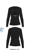 Owen-Withee High School Football 87083210 Women's Long Sleeve V-neck Shirt - 34