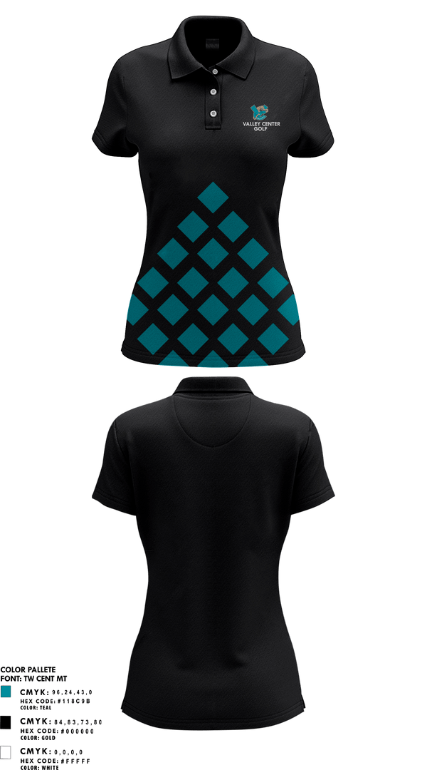 Womens Short Sleeve Performance Polo, Valley Center High School Golf, Golf, Teamtime, Team time, sublimation, custom sports apparel, team uniforms, spirit wear, spiritwear, sports uniforms, custom shirts, team store, custom team store, fundraiser sports, apparel fundraiser