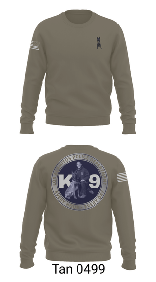 Crew Neck Sweatshirt, Los Alamitos Police K9, Police, Teamtime, Team time, sublimation, custom sports apparel, team uniforms, spirit wear, spiritwear, sports uniforms, custom shirts, team store, custom team store, fundraiser sports, apparel fundraiser