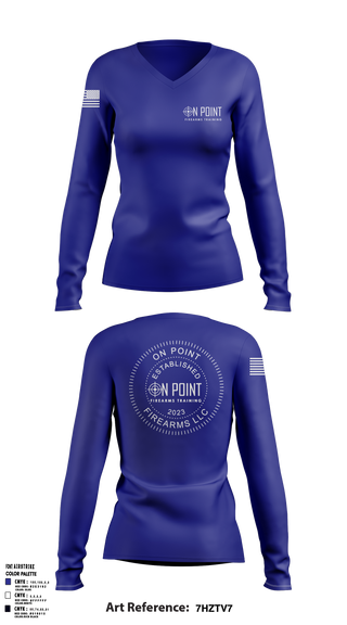 Womens Long Sleeve Vneck Shirt, On Point, , Teamtime, Team time, sublimation, custom sports apparel, team uniforms, spirit wear, spiritwear, sports uniforms, custom shirts, team store, custom team store, fundraiser sports, apparel fundraiser