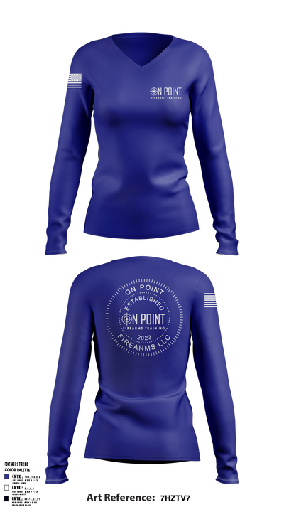 On Point 38210086 Women's Long Sleeve V-neck Shirt - 1