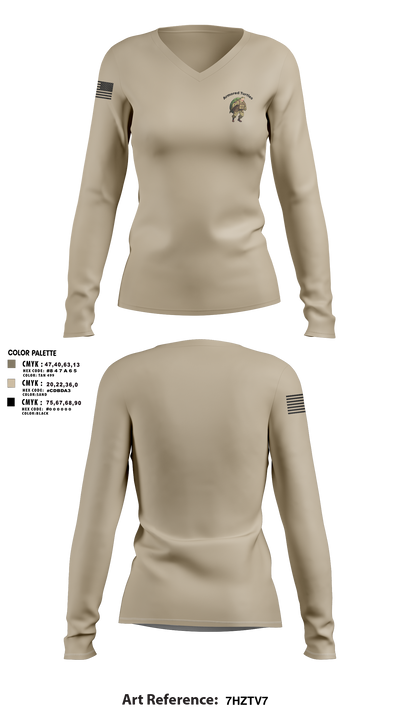 undefined Women's Long Sleeve V-neck Shirt - 2