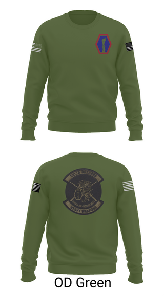 Crew Neck Sweatshirt, 100th Battalion 442nd Infantry Delta dragons, Army, Teamtime, Team time, sublimation, custom sports apparel, team uniforms, spirit wear, spiritwear, sports uniforms, custom shirts, team store, custom team store, fundraiser sports, apparel fundraiser