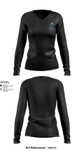 Georgia transformer 15420504 Women's Long Sleeve V-neck Shirt - 1