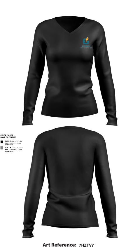 Womens Long Sleeve Vneck Shirt, Georgia transformer, , Teamtime, Team time, sublimation, custom sports apparel, team uniforms, spirit wear, spiritwear, sports uniforms, custom shirts, team store, custom team store, fundraiser sports, apparel fundraiser