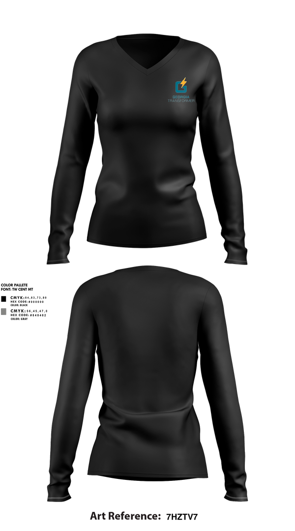Womens Long Sleeve Vneck Shirt, Georgia transformer, , Teamtime, Team time, sublimation, custom sports apparel, team uniforms, spirit wear, spiritwear, sports uniforms, custom shirts, team store, custom team store, fundraiser sports, apparel fundraiser