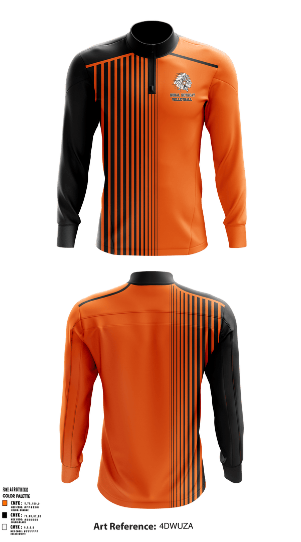 Quarter Zip Jacket, Rural Retreat High School Volleyball, Women's Volleyball, Teamtime, Team time, sublimation, custom sports apparel, team uniforms, spirit wear, spiritwear, sports uniforms, custom shirts, team store, custom team store, fundraiser sports, apparel fundraiser
