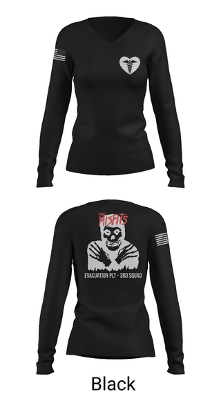 Womens Long Sleeve Vneck Shirt, 3rd squad, Army, Teamtime, Team time, sublimation, custom sports apparel, team uniforms, spirit wear, spiritwear, sports uniforms, custom shirts, team store, custom team store, fundraiser sports, apparel fundraiser