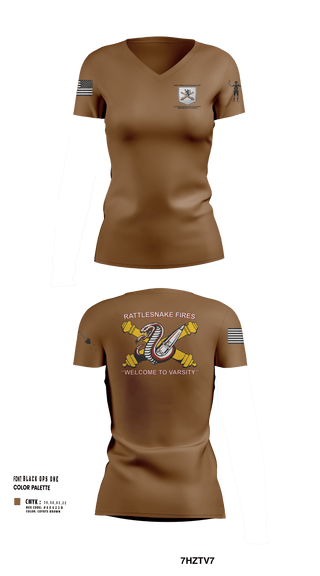 Womens Short Sleeve Vneck Shirt, Task Force Rattlesnake FIST, Army, Teamtime, Team time, sublimation, custom sports apparel, team uniforms, spirit wear, spiritwear, sports uniforms, custom shirts, team store, custom team store, fundraiser sports, apparel fundraiser