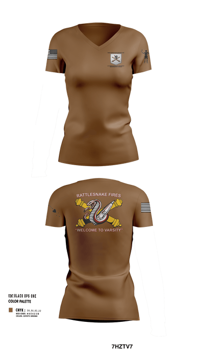 Task Force Rattlesnake FIST 27945437 Women's Short Sleeve V-neck Shirt - 6