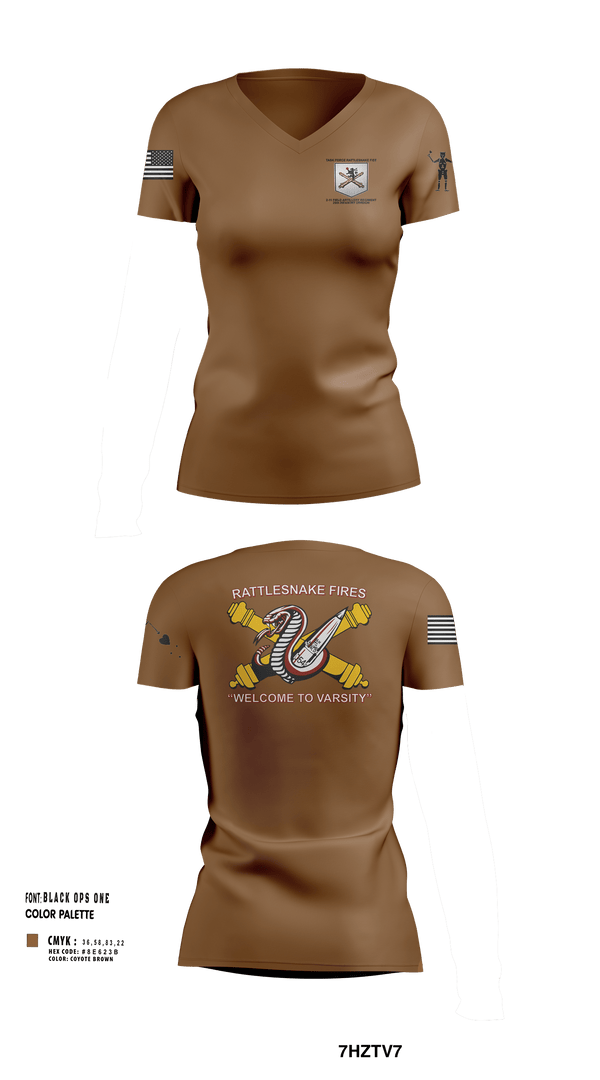 Womens Short Sleeve Vneck Shirt, Task Force Rattlesnake FIST, Army, Teamtime, Team time, sublimation, custom sports apparel, team uniforms, spirit wear, spiritwear, sports uniforms, custom shirts, team store, custom team store, fundraiser sports, apparel fundraiser