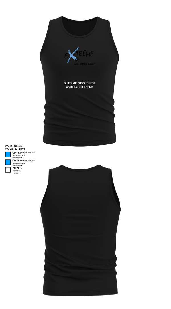 Tank Top, Southwestern Youth Association Cheer, Cheer, Teamtime, Team time, sublimation, custom sports apparel, team uniforms, spirit wear, spiritwear, sports uniforms, custom shirts, team store, custom team store, fundraiser sports, apparel fundraiser