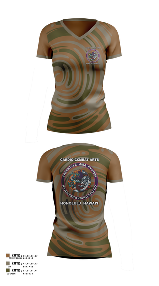 Womens Short Sleeve Vneck Shirt, Honolulu Bohemian, , Teamtime, Team time, sublimation, custom sports apparel, team uniforms, spirit wear, spiritwear, sports uniforms, custom shirts, team store, custom team store, fundraiser sports, apparel fundraiser