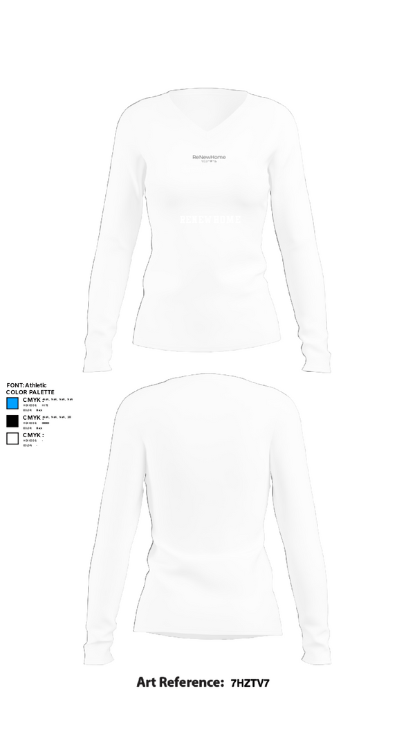 Womens Long Sleeve Vneck Shirt, RenewHome, , Teamtime, Team time, sublimation, custom sports apparel, team uniforms, spirit wear, spiritwear, sports uniforms, custom shirts, team store, custom team store, fundraiser sports, apparel fundraiser