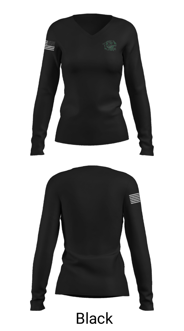 Womens Long Sleeve Vneck Shirt, Wayland Union High School Cheer, Cheer, Teamtime, Team time, sublimation, custom sports apparel, team uniforms, spirit wear, spiritwear, sports uniforms, custom shirts, team store, custom team store, fundraiser sports, apparel fundraiser