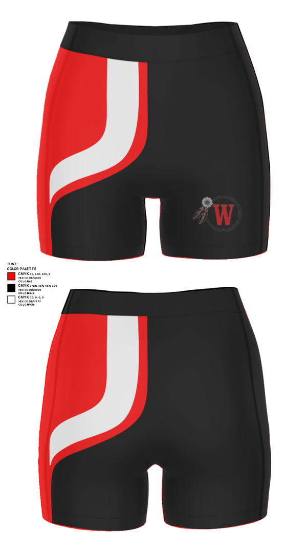 Women's Compression Shorts, Waccamaw High School Lacrosse, Women's Lacrosse, Teamtime, Team time, sublimation, custom sports apparel, team uniforms, spirit wear, spiritwear, sports uniforms, custom shirts, team store, custom team store, fundraiser sports, apparel fundraiser