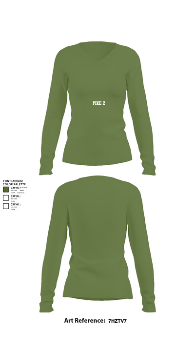 Pike 2 82784906 Women's Long Sleeve V-neck Shirt - 42