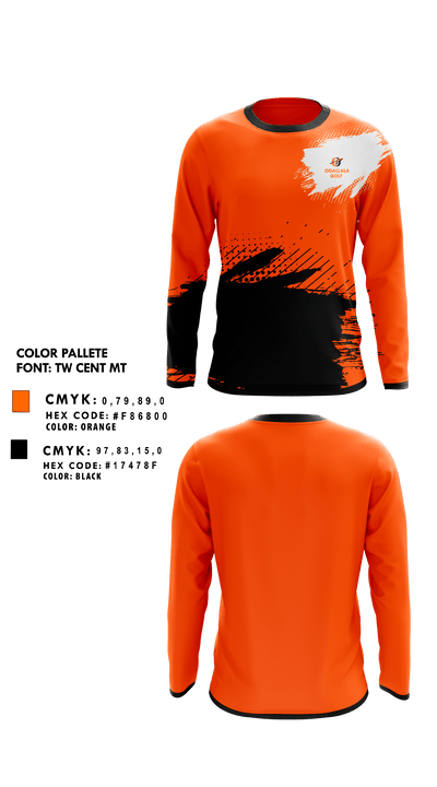 Ogallala High School Golf 88514654 Long Sleeve Performance Shirt - 1