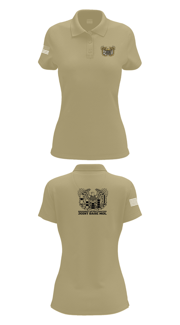 Womens Short Sleeve Performance Polo, Doughboy Silver Chapter, National Guard, Teamtime, Team time, sublimation, custom sports apparel, team uniforms, spirit wear, spiritwear, sports uniforms, custom shirts, team store, custom team store, fundraiser sports, apparel fundraiser